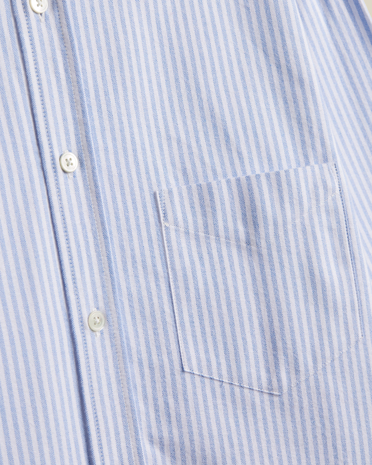 Brushed Oxford Stripe - Blue