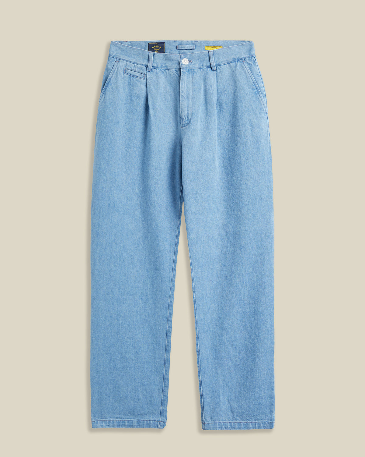 DENIM TROUSERS SINGLE PLEAT