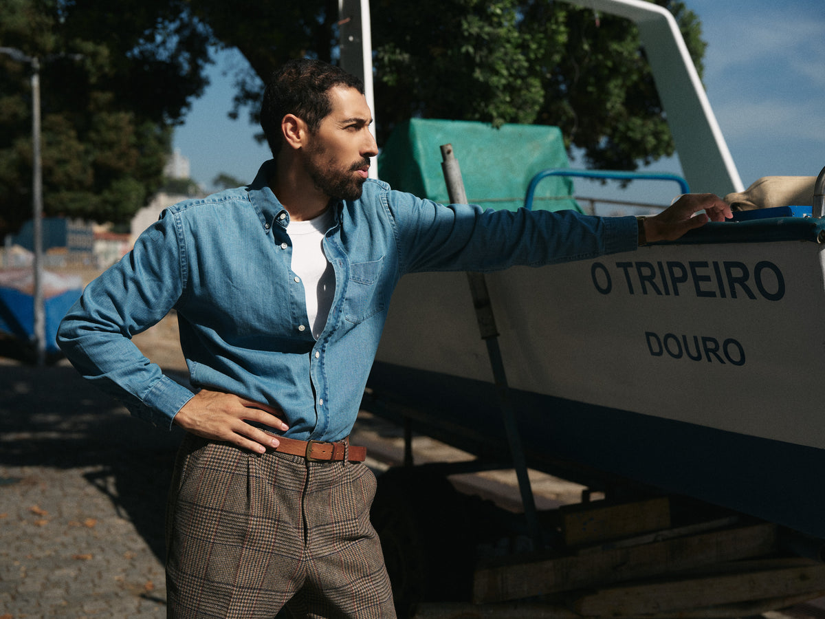 Single Pleat Trousers Prince Of Wales - Norton
