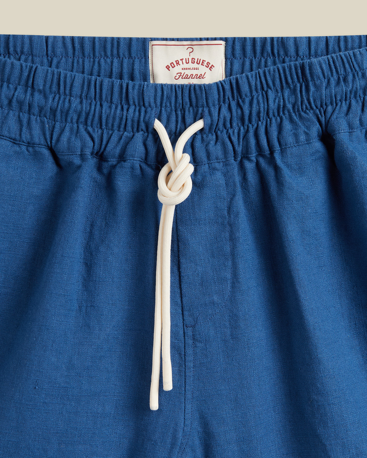 EMBROIDERY NATURE RAMIE SHORTS - BLUE