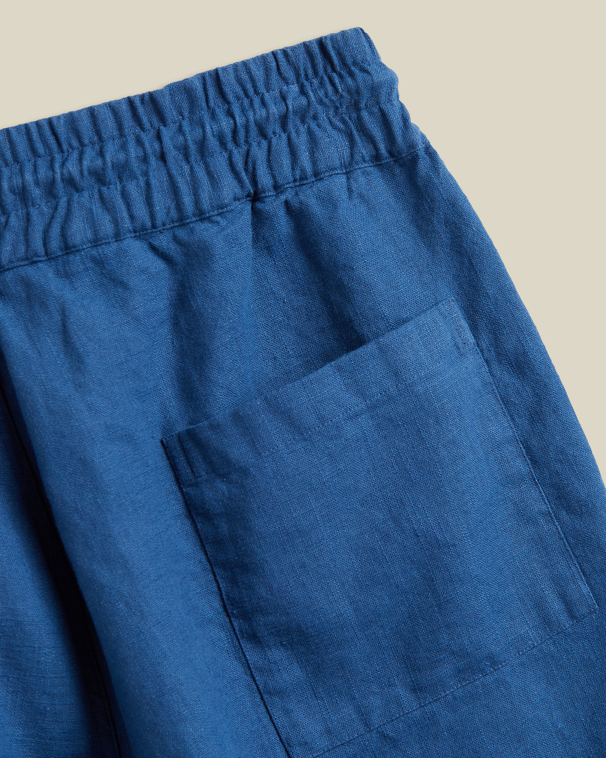 EMBROIDERY NATURE RAMIE SHORTS - BLUE
