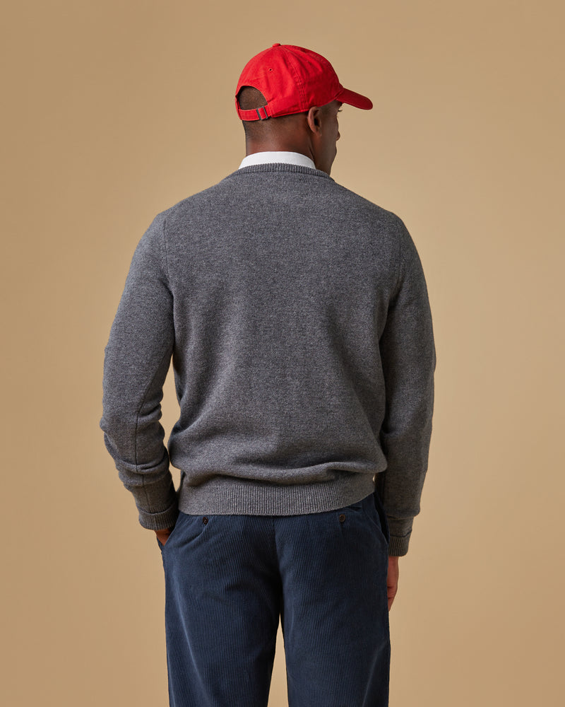 【正規品直輸入】 Merino Extrafine Wool Grey - V-Neck トップス