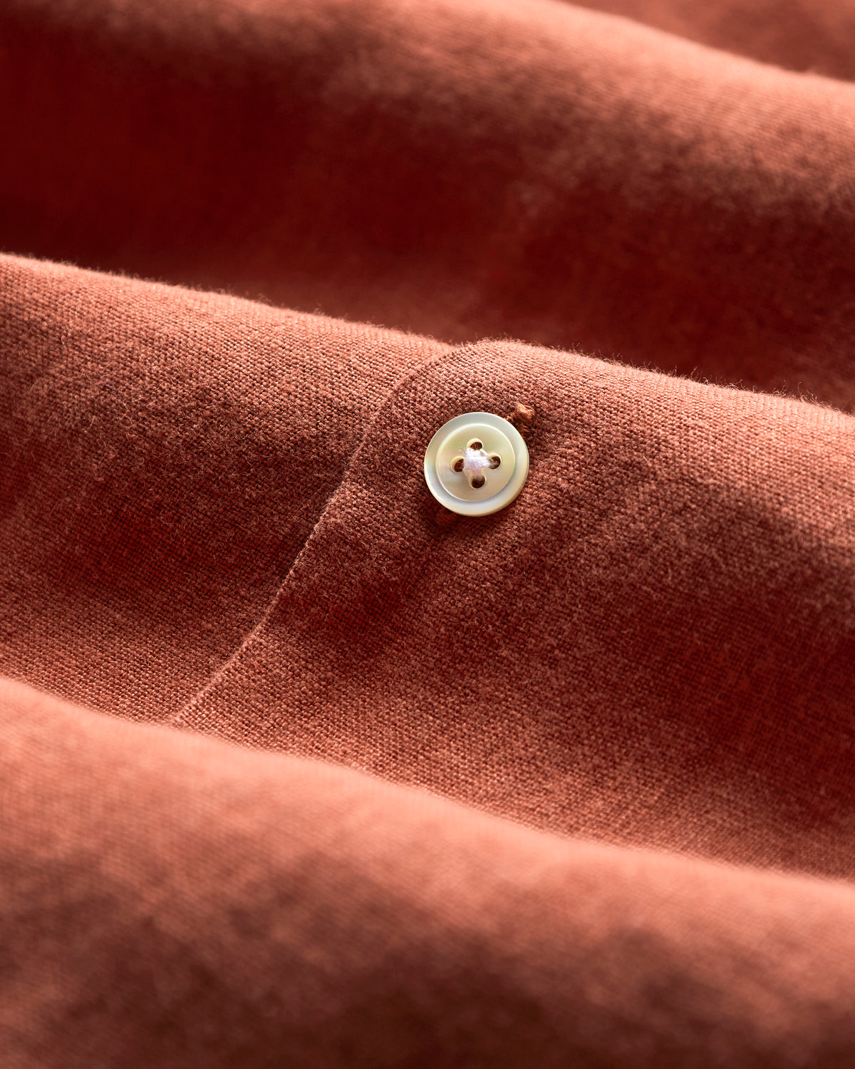 LINEN CAMP COLLAR - TERRACOTA