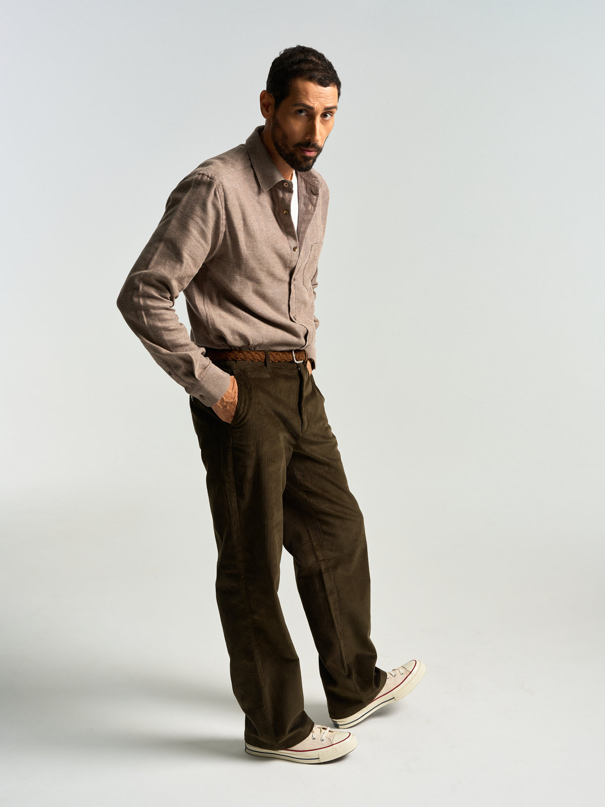 Corduroy Trousers - Olive