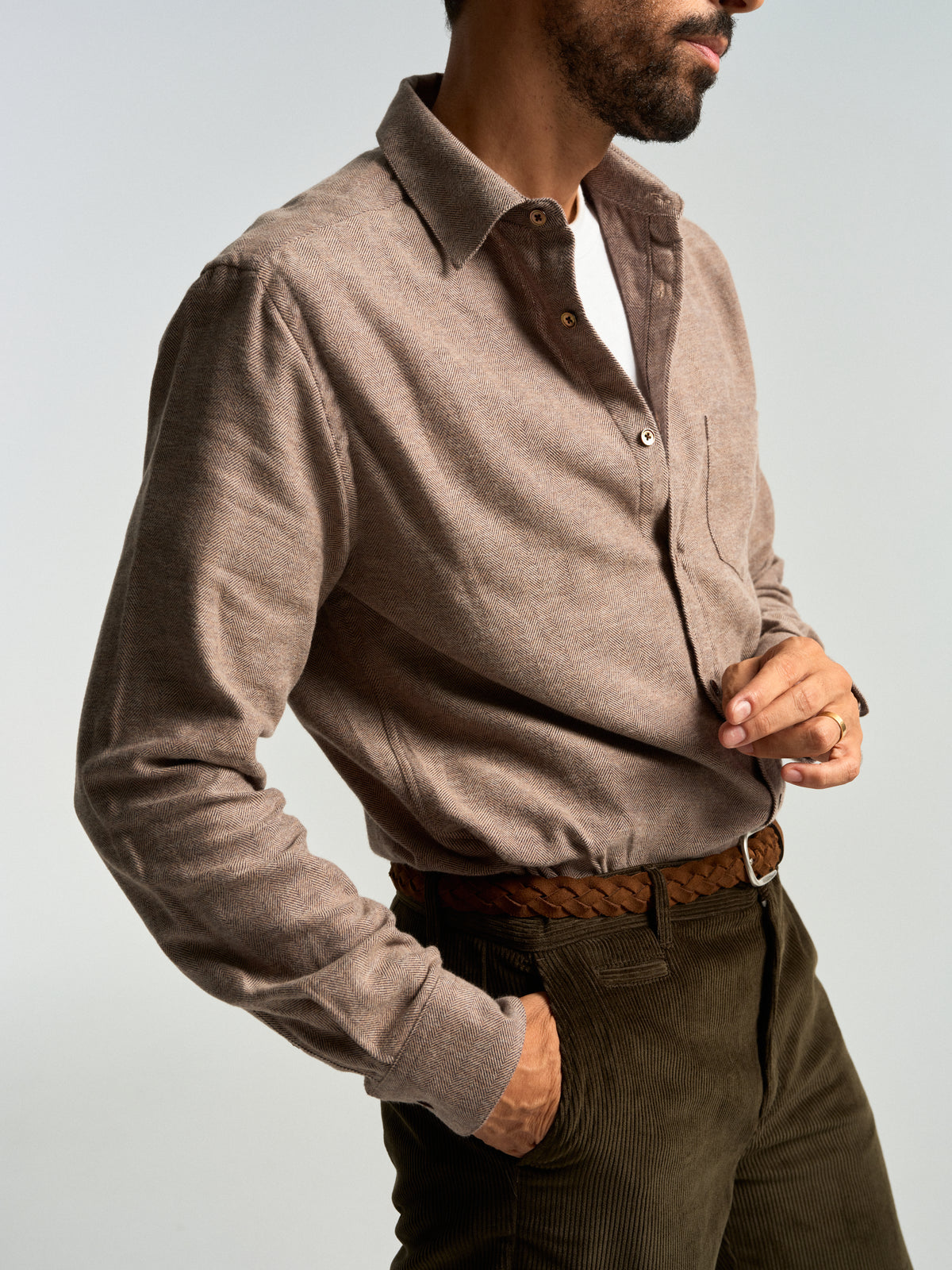 Corduroy Trousers - Olive