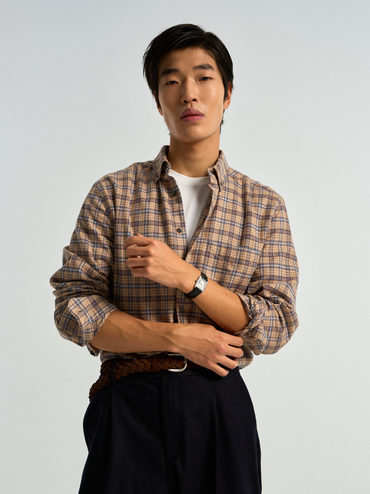 Single Pleat Trousers - Navy