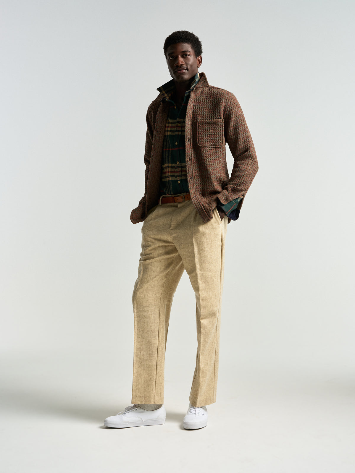 Single Pleat Trousers - Ecru