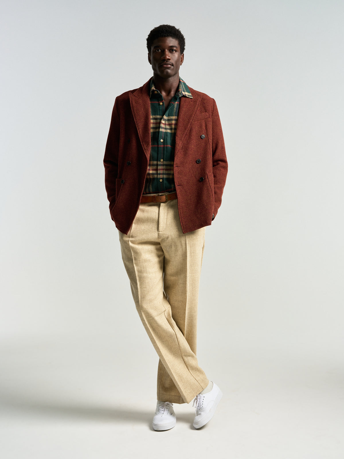 Single Pleat Trousers - Ecru
