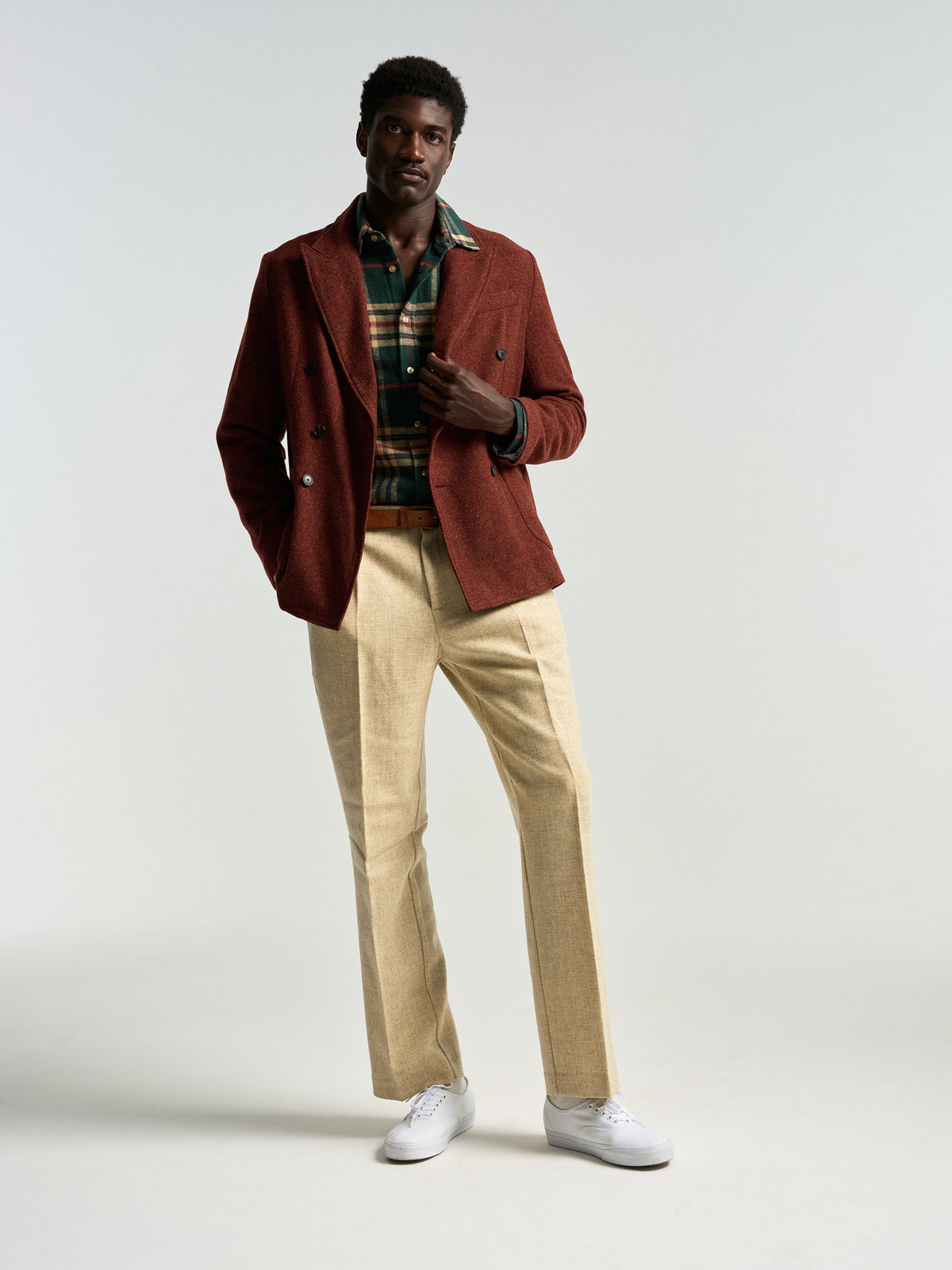 Single Pleat Trousers - Ecru