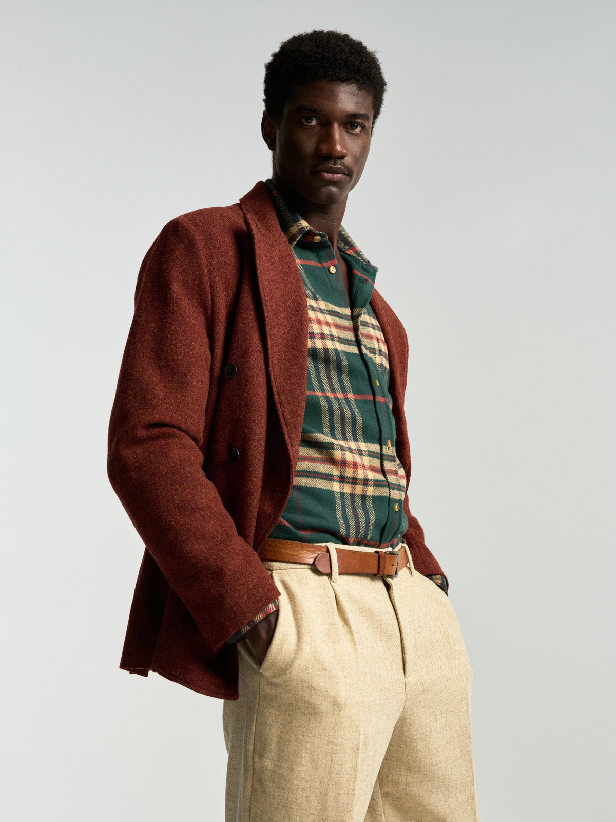 Single Pleat Trousers - Ecru