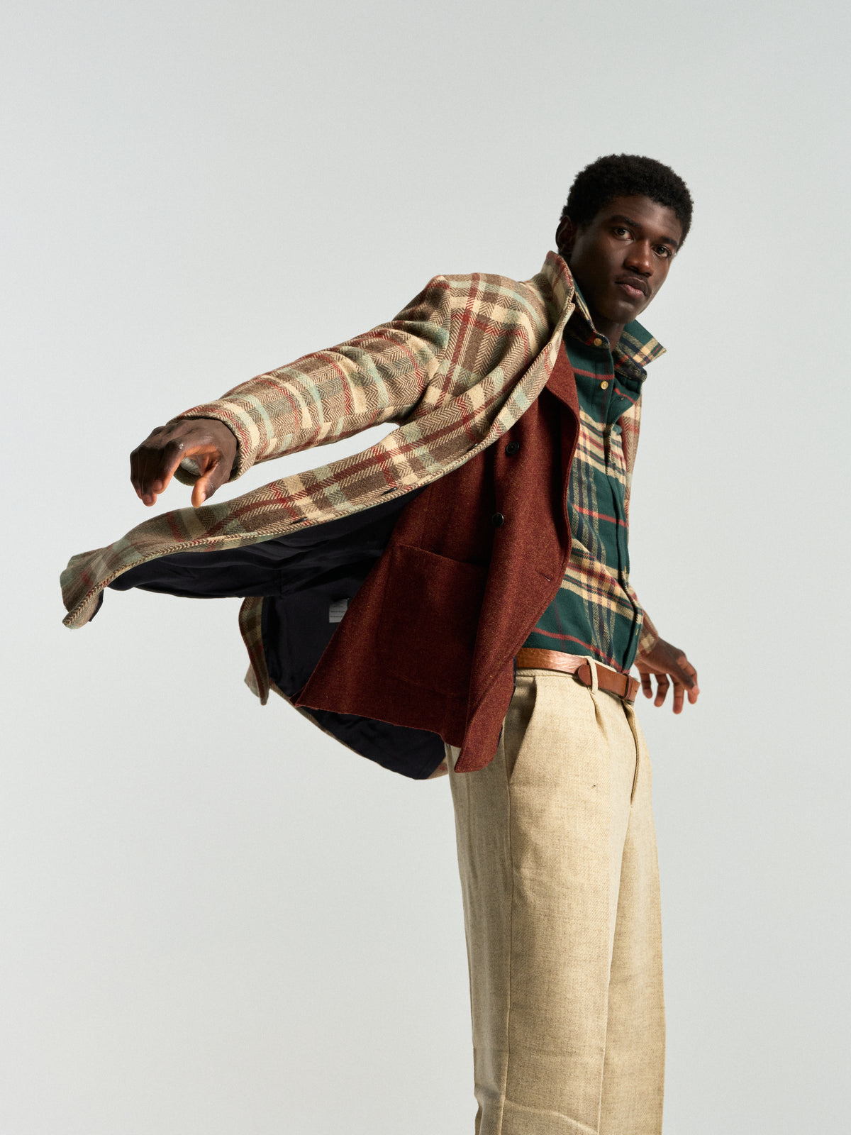 Single Pleat Trousers - Ecru