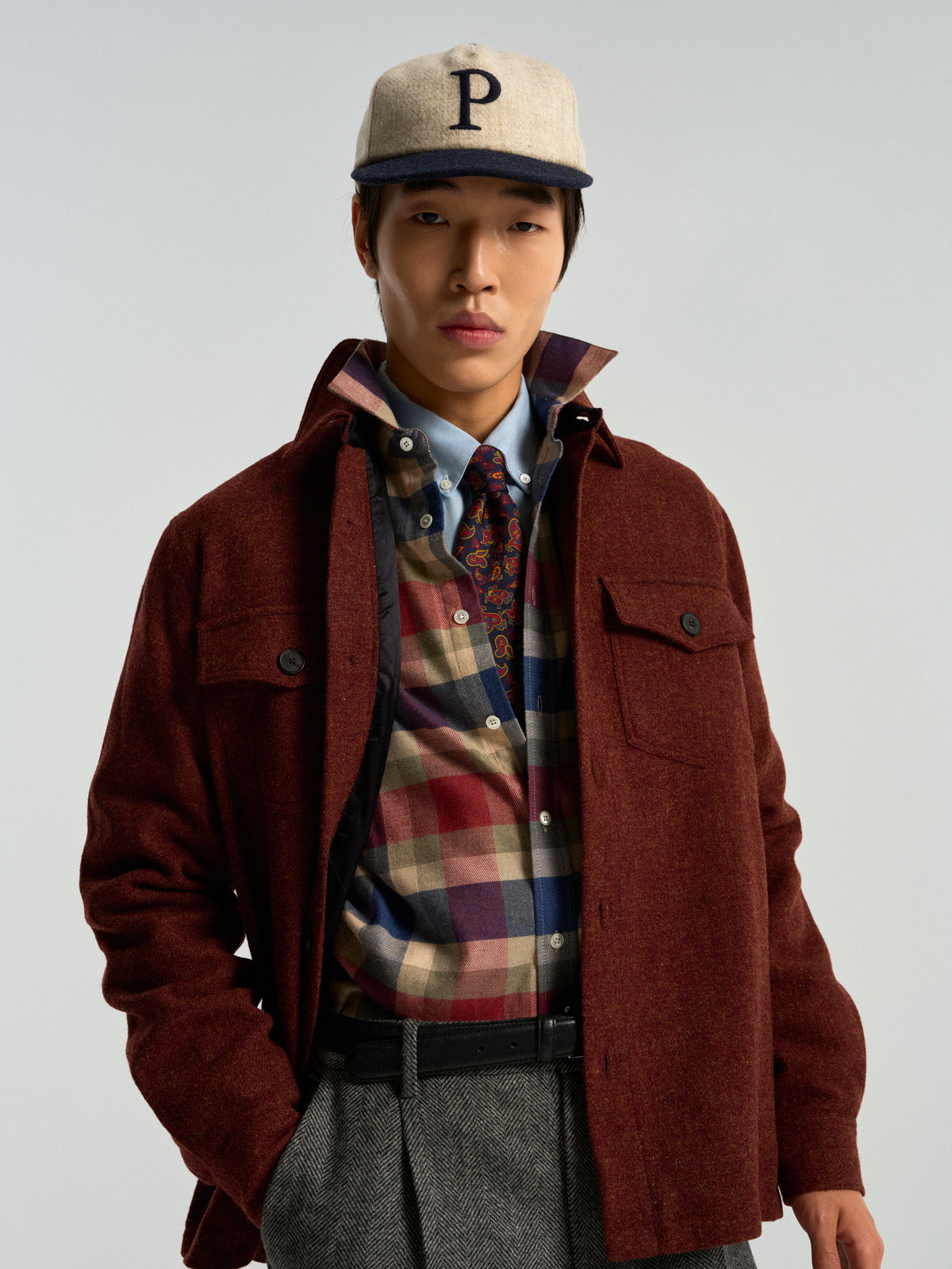 Cap Wool - Ecru/Blue