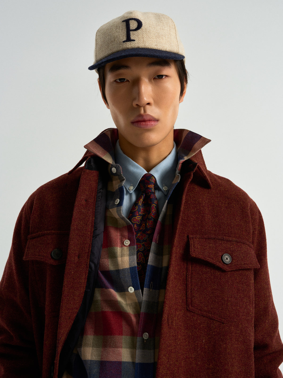 Cap Wool - Ecru/Blue