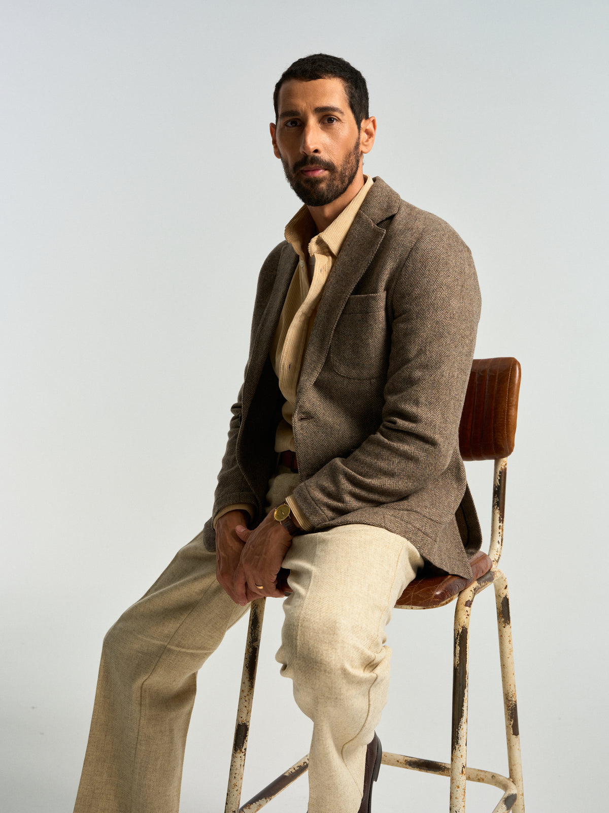 Single Pleat Trousers - Ecru