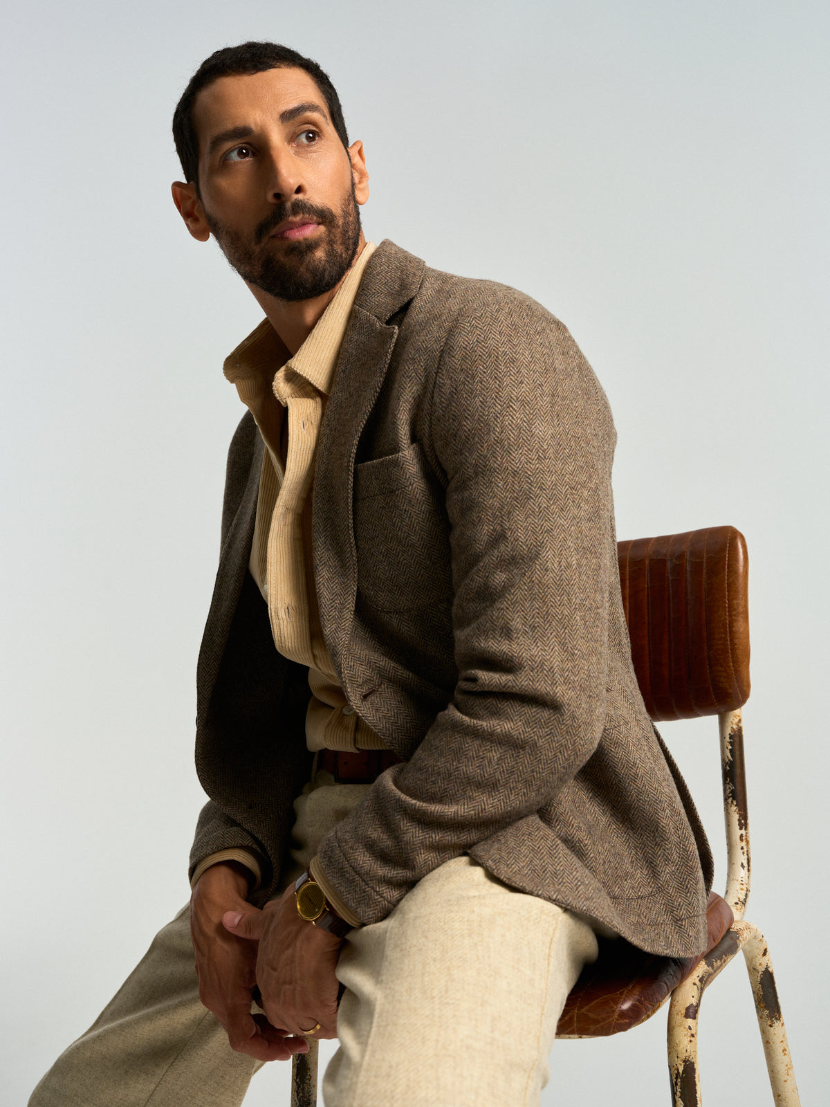 Single Pleat Trousers - Ecru