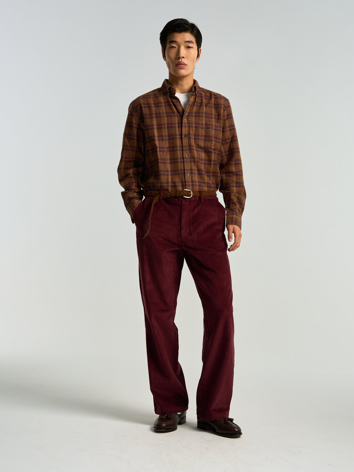 Corduroy Trousers - Bordeaux