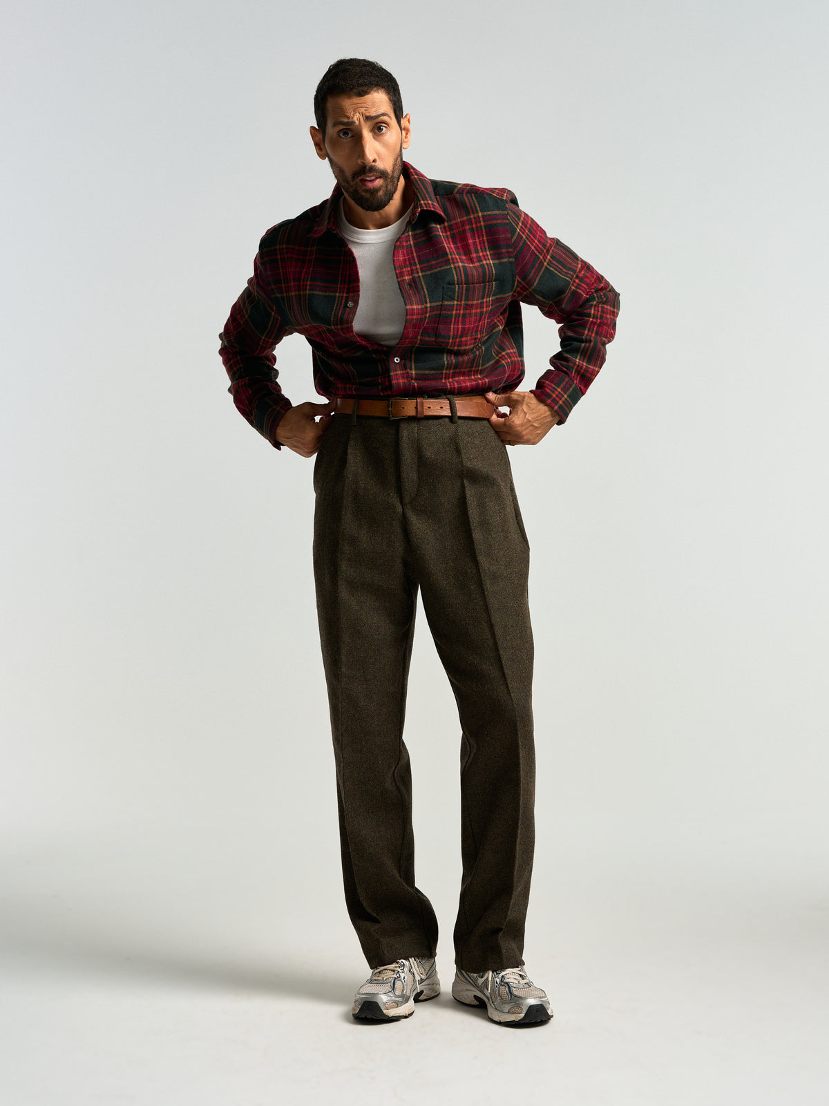 Single Pleat Trousers - Forest