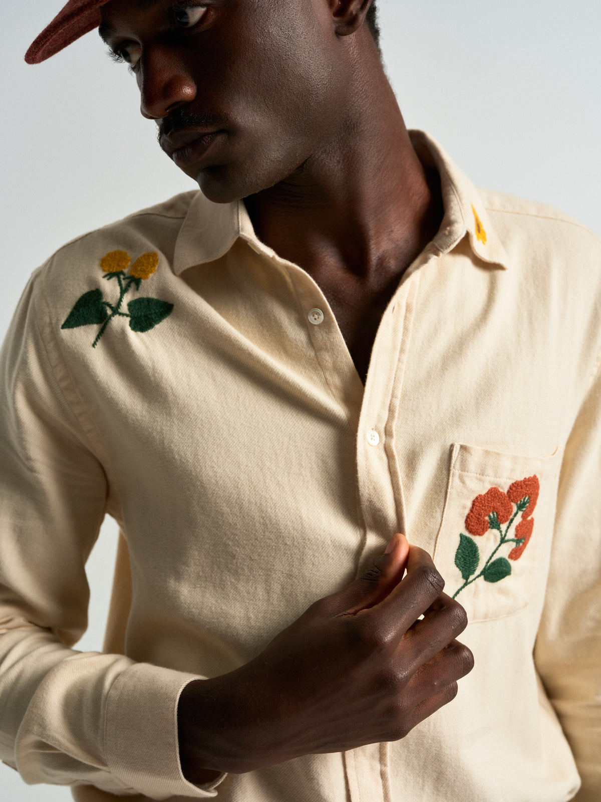 Embroidery Flannel Shirt