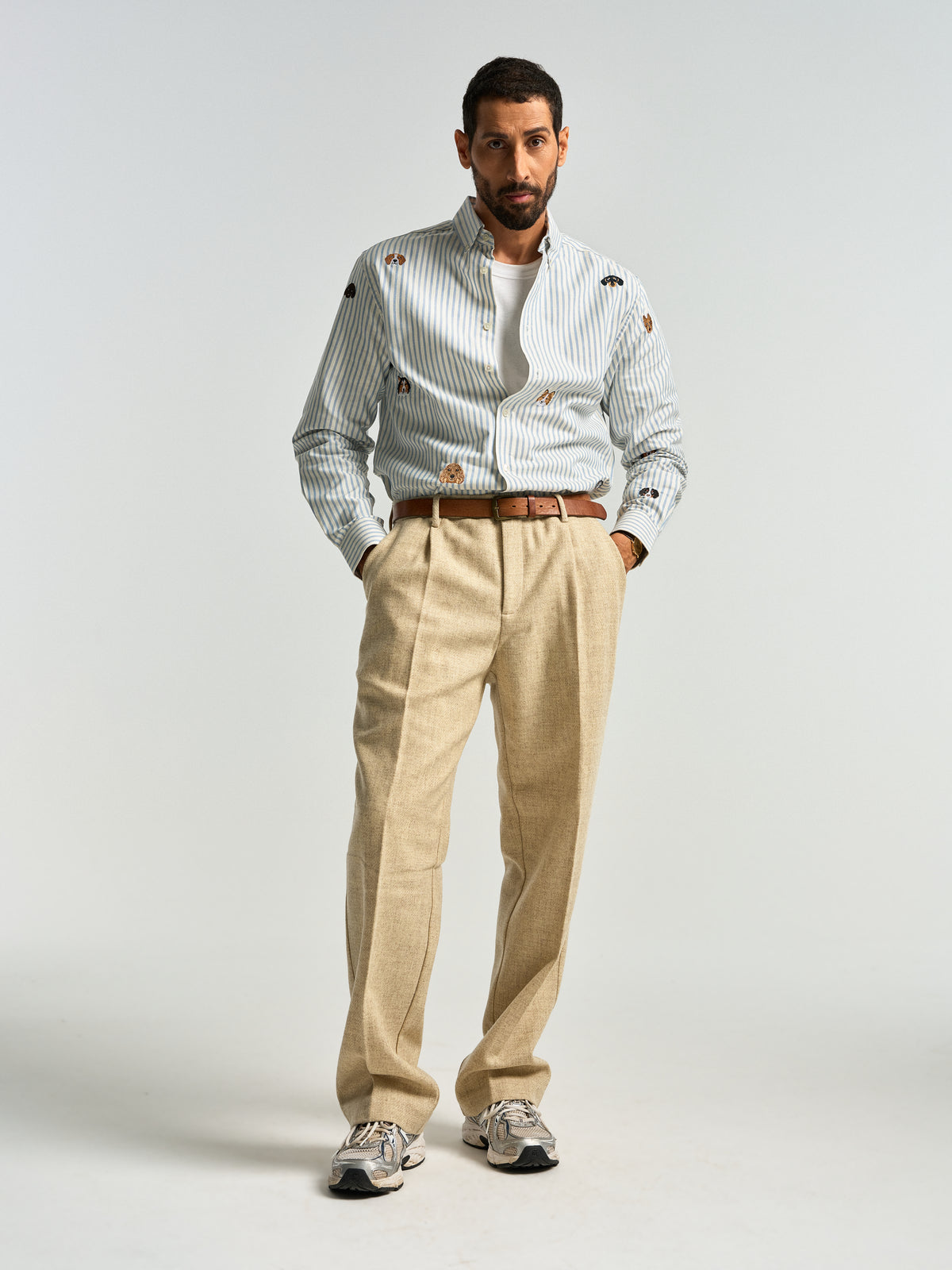 Single Pleat Trousers - Ecru