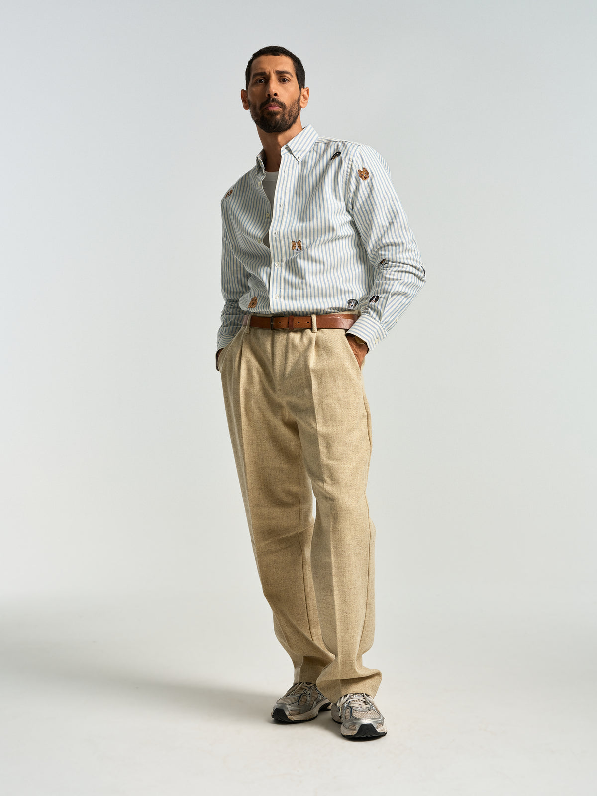 Single Pleat Trousers - Ecru