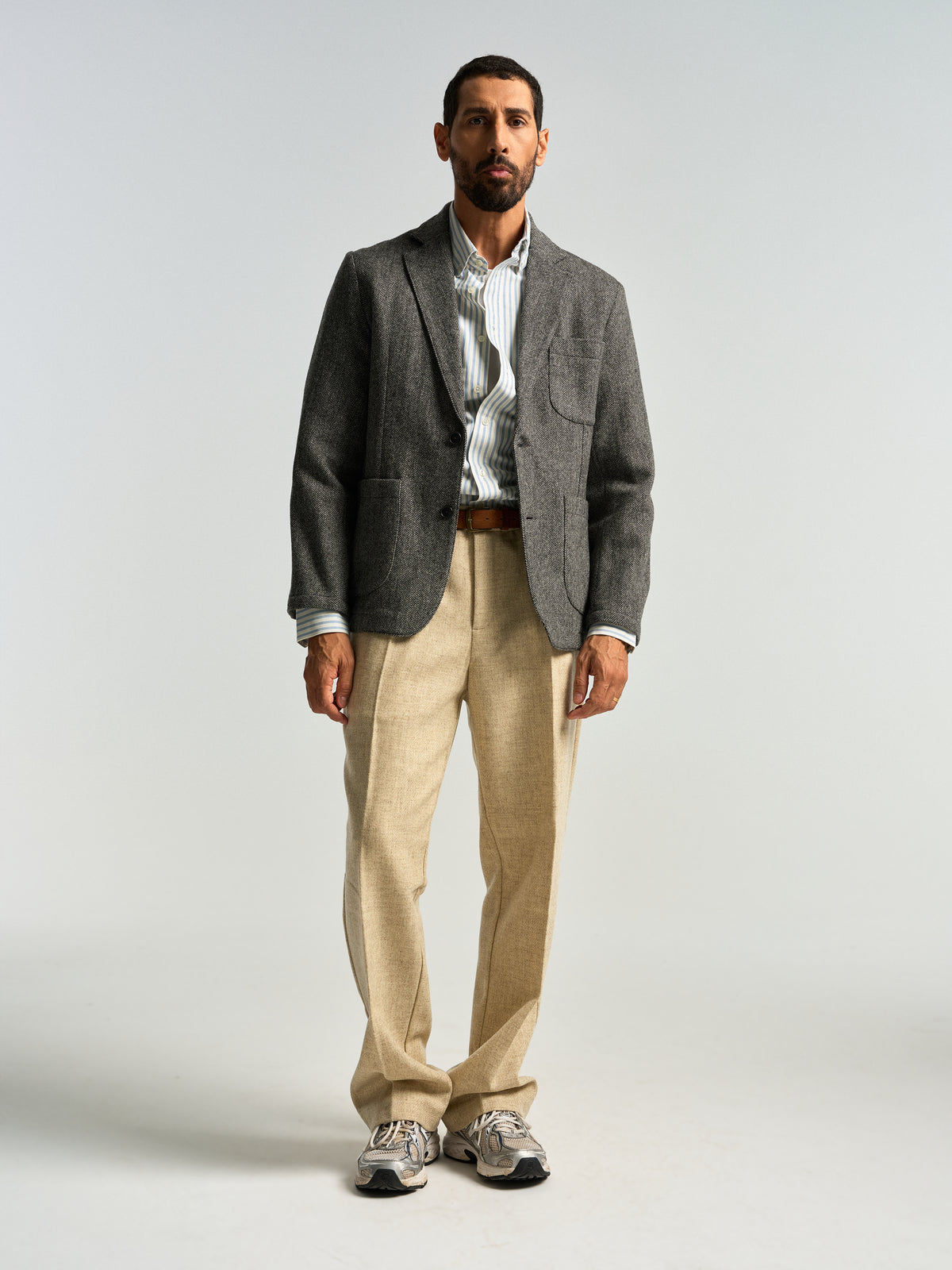 Single Pleat Trousers - Ecru