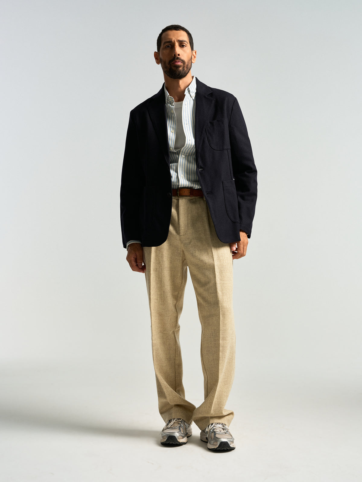 Single Pleat Trousers - Ecru
