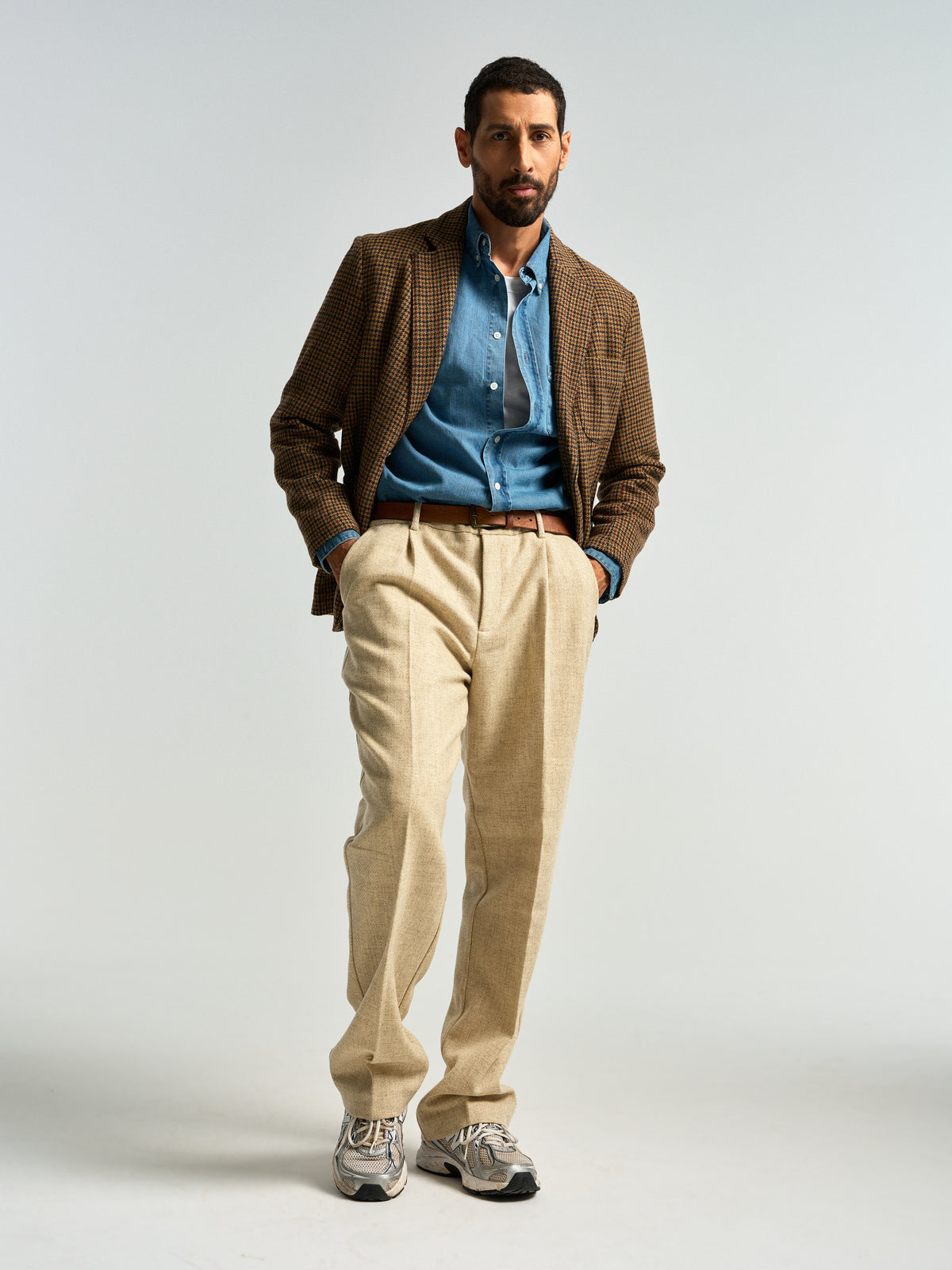 Single Pleat Trousers - Ecru