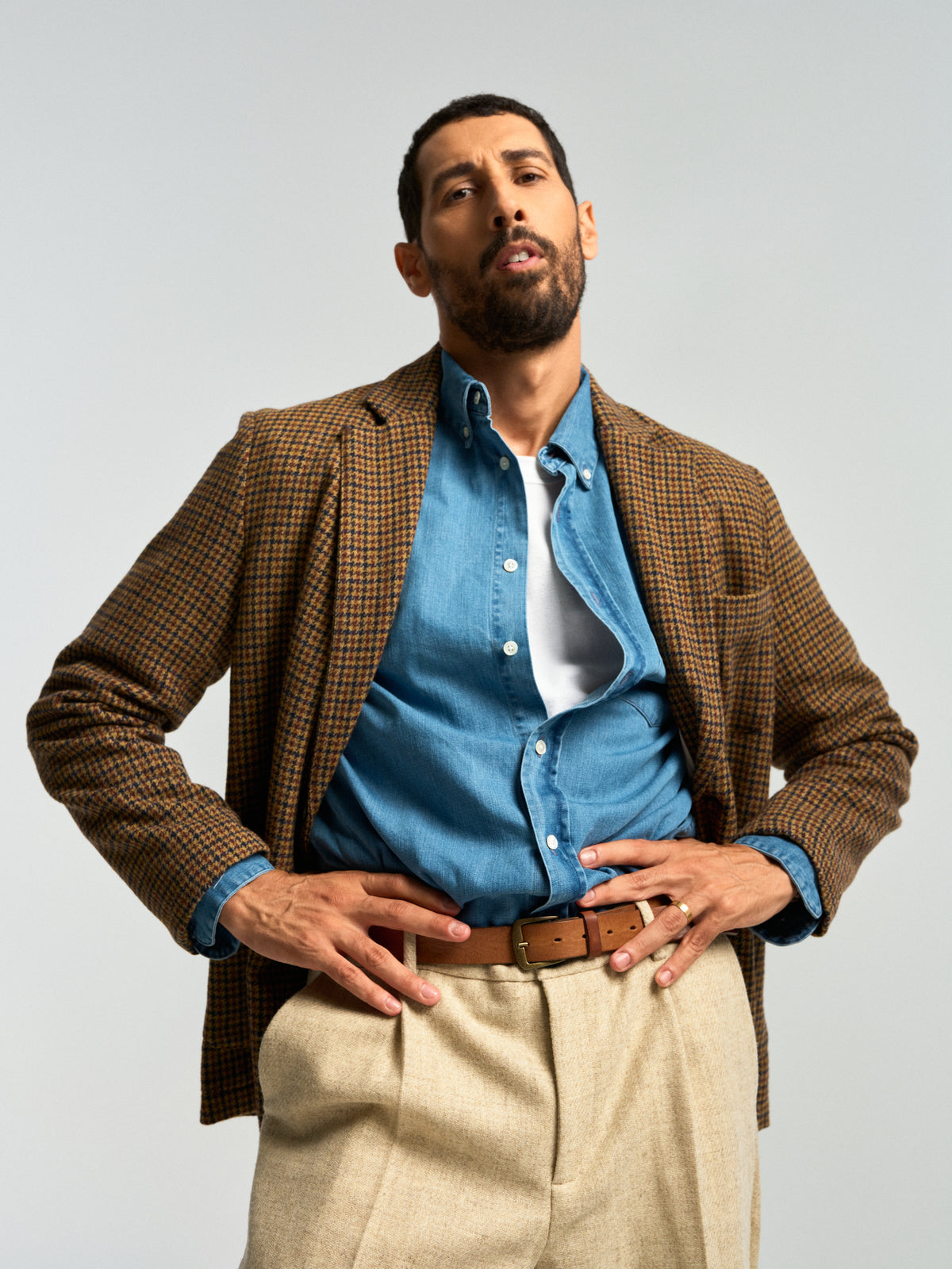 Single Pleat Trousers - Ecru