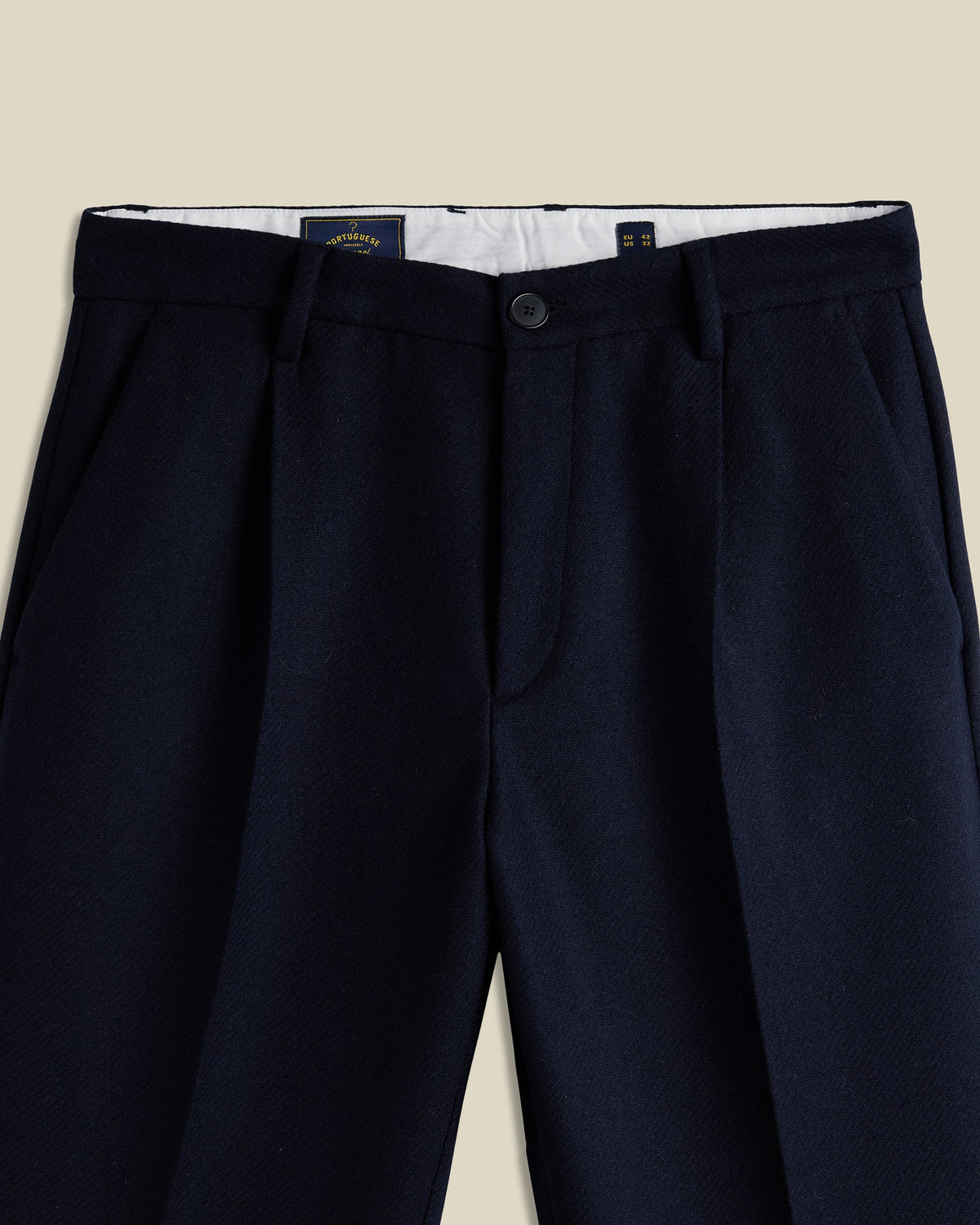 Single Pleat Trousers - Navy