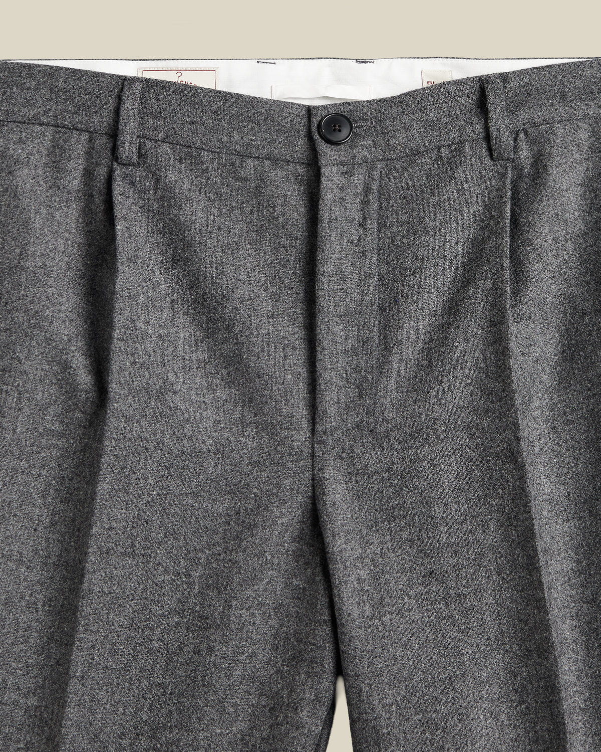 Single Pleat Trousers - Grey