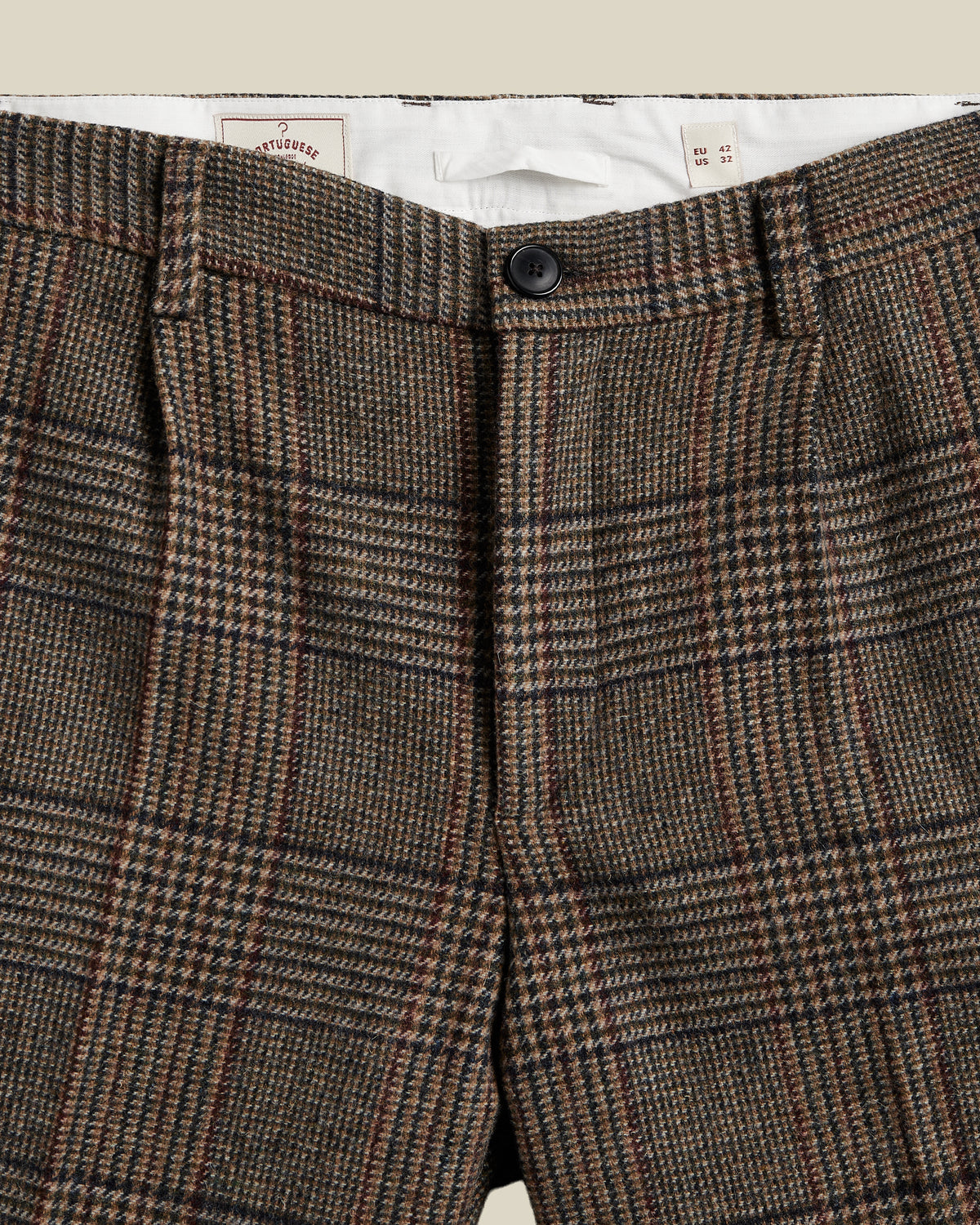 Single Pleat Trousers Prince Of Wales - Norton