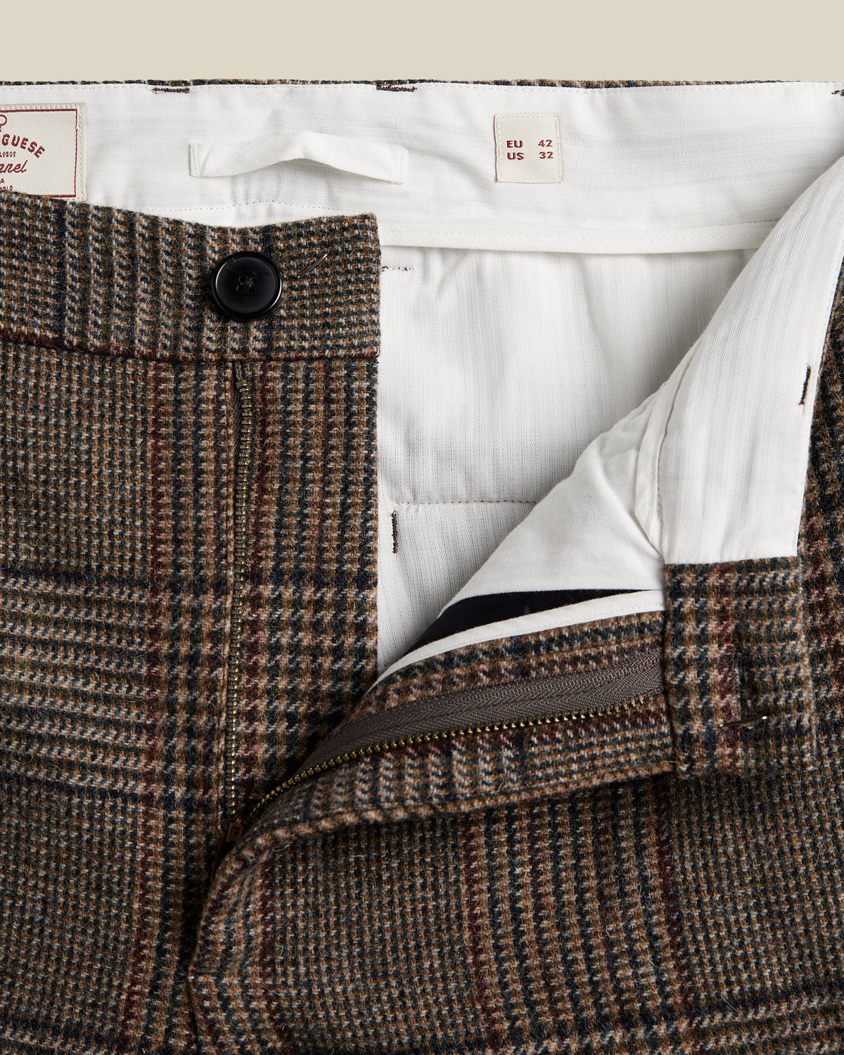 Single Pleat Trousers Prince Of Wales - Norton