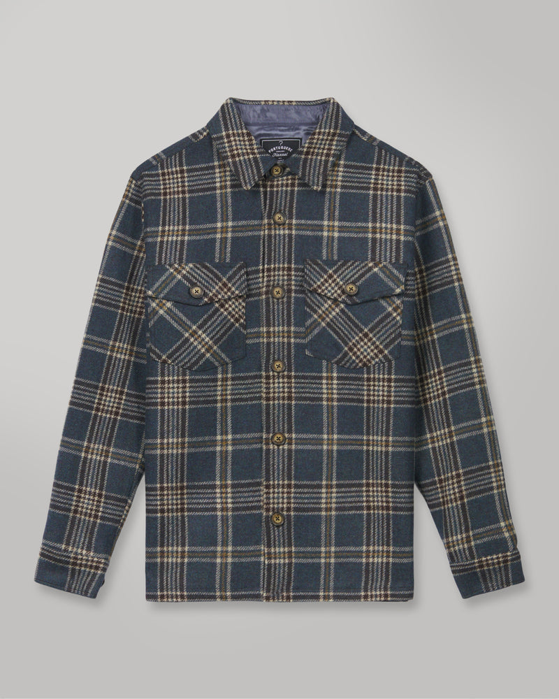 Wool Mesc Overshirt Blue